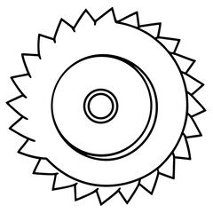 Carpentry Hole Saw Vector Outline Design