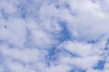 Clear Blue Sky with White Clouds – Peaceful Natural Background