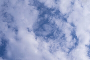 Clear Blue Sky with White Clouds – Peaceful Natural Background