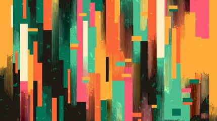 Abstract Colorful Geometric Pattern Design