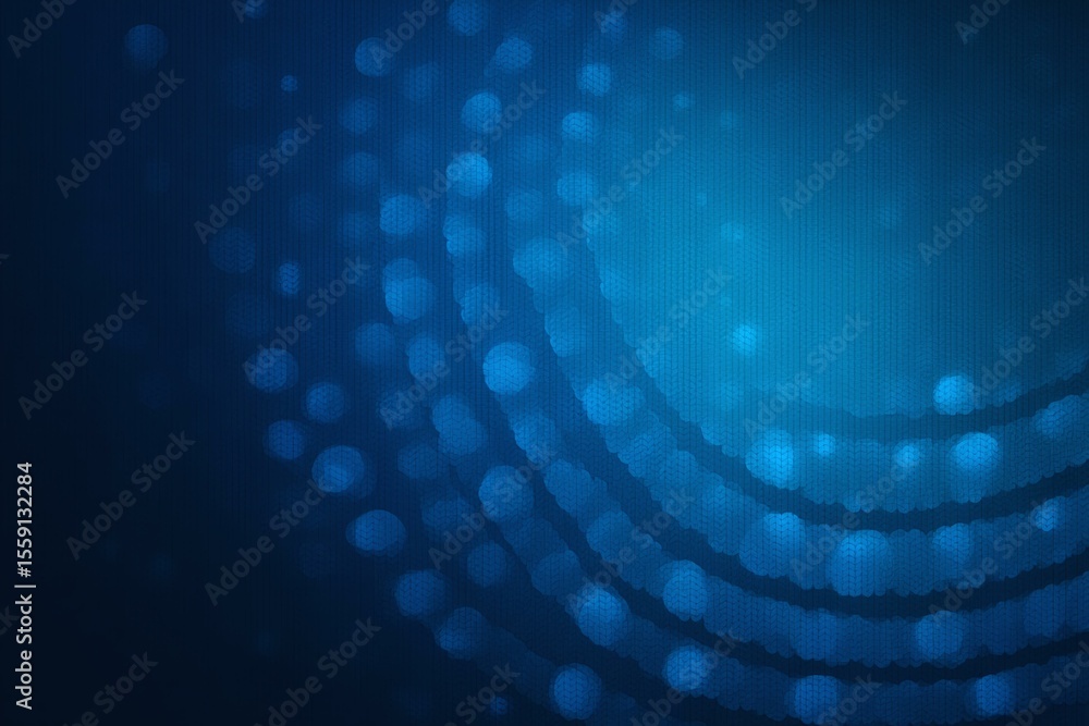 Poster abstract blue bokeh circles background design
