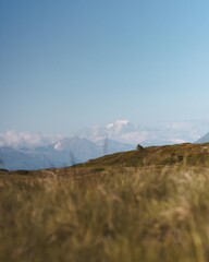 Mont Blanc Towering Above Alpine