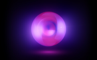 Glow swirl light effect. Circular lens flare. Abstract rotational lines. Power energy element. Luminous sci-fi. Shining neon lights. Swirl trail effect. Dynamic ellipse. Neon gradient. Purple illusion