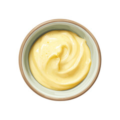 Creamy mayonnaise dip recipe kitchen food photography bright lighting top view illustrator