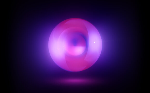 Glow swirl light effect. Circular lens flare. Abstract rotational lines. Power energy element. Luminous sci-fi. Shining neon lights. Swirl trail effect. Dynamic ellipse. Neon gradient. Purple illusion