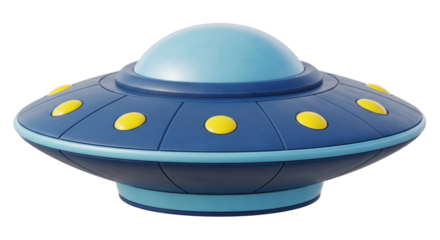 Isolated Cartoon UFO