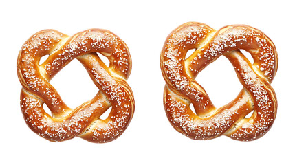 Pack Collection Sweet Pretzel Delight Two Glazed Knots on Black set against transparent background