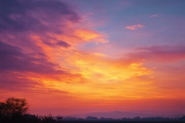 Fototapeta premium Colorful Sunrise Sky with Cloudscape