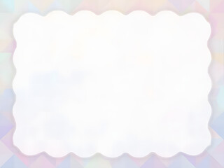 Pink cloudy frame for a vintage valentine's day card or baby shower invitation, featuring floral and heart illustrations