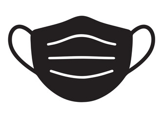 face masks logo silhouette vector, face masks logo icon silhouette, virus illustration medical silhouette logo face masks logo silhouette vector on a white background.