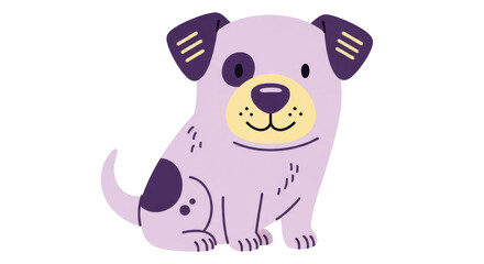 Isolated Cute Cartoon Puppy
