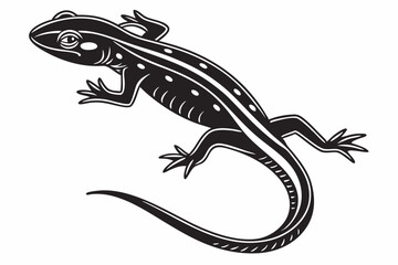 newt sihouette black vector