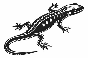 Naklejka premium newt sihouette black vector
