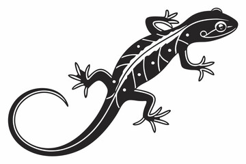 newt sihouette black vector