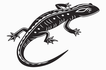 newt sihouette black vector