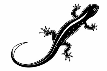 newt sihouette black vector