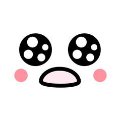 うるうるおめめの可愛い顔の絵文字