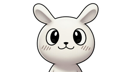 Isolated Cartoon Rabbit Face