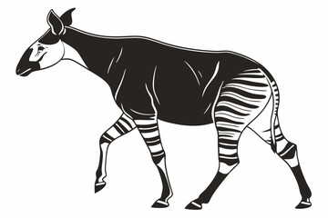 okapi sihouette black vector