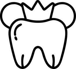 dental crown vector silhouette icon on white or transparent background. Dentistry icon Vector graphics collection for your design. 