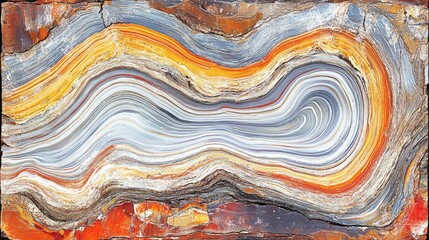 Abstract Geological Formation: Swirling Layers of Color and Texture