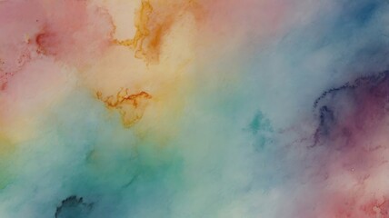 Obraz premium Abstract watercolor background with a colorful palette of rainbow hues for artistic projects