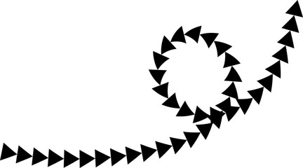 Wavy Curved Arrows Set – Hand Drawn Style Vector Illustration