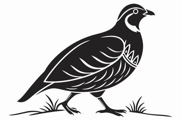 partridge silhoette black vector