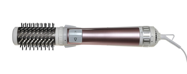 hot-air rotating hair styler, care brush activ volume and shine with natural bristles isolated on...