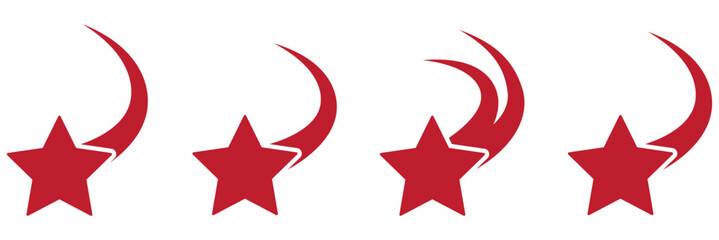 Falling Star Icon single and set. Star fall vector icons. Falling stars. Star sparkles. Starry vector illustration. Falling Star Icon Outline vector for web ui, best design. Eps 10