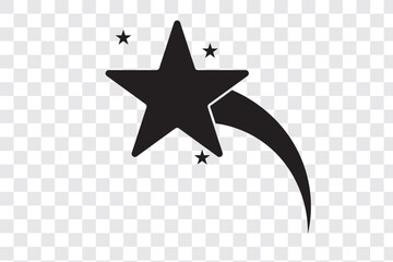 Falling Star Icon single and set. Star fall vector icons. Falling stars. Star sparkles. Starry vector illustration. Falling Star Icon Outline vector for web ui, best design. Eps 10