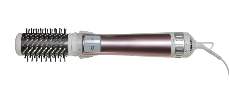 hot-air rotating hair styler, care brush activ volume and shine with natural bristles isolated on white background, clipping path