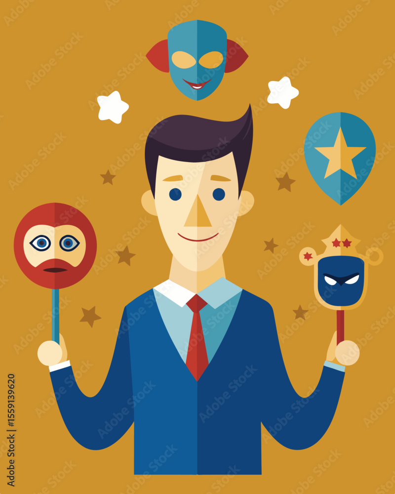 Poster people around them see a charismatic and charming individual while only the mask bearer knows the ma