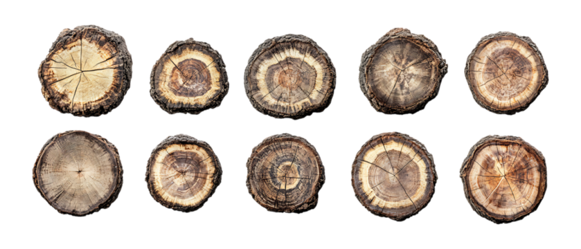 Pack Collection Microscopic Cross Sections Detailed Cellular Structures Research set against transparent background