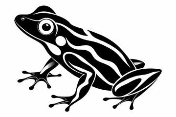 poison dart frog sihouette black vector