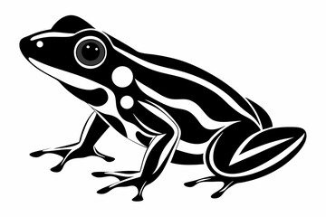 poison dart frog sihouette black vector
