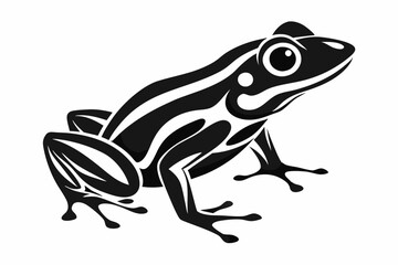 poison dart frog sihouette black vector