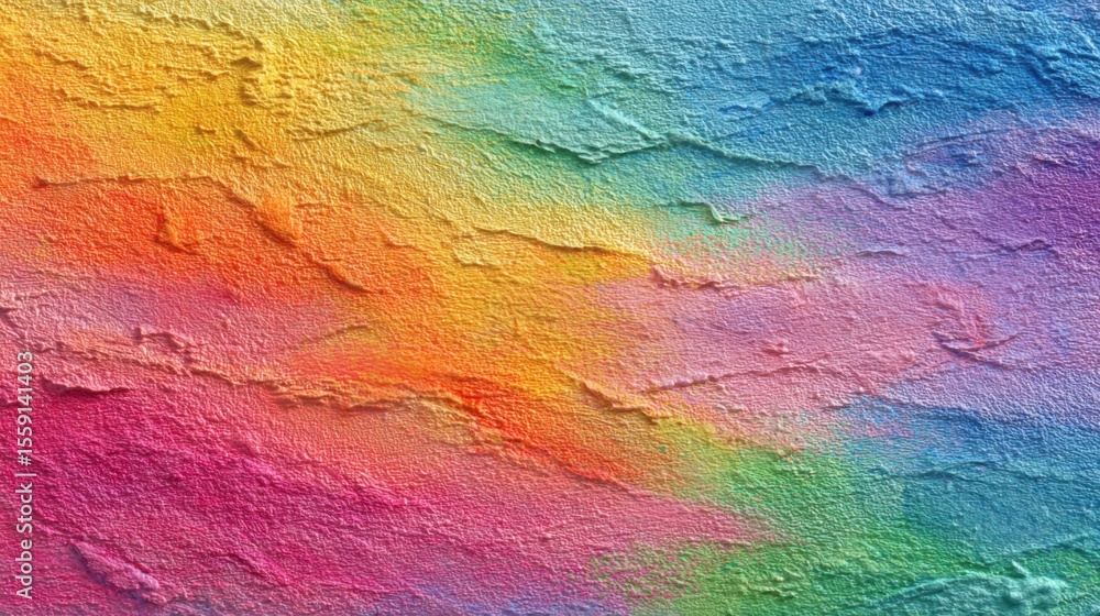 Poster bright and vivid hues blend seamlessly on a textured surface, creating an energetic visual that insp