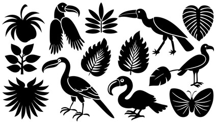 Vector Silhouette Animal Sets.