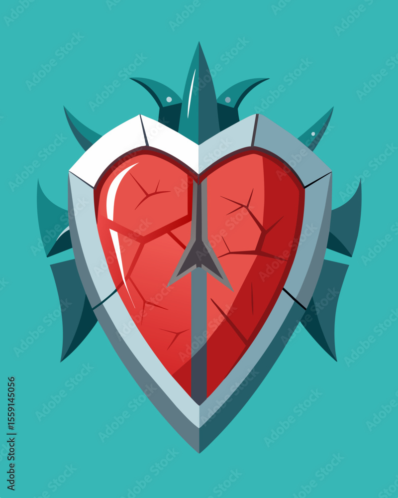 Poster the sharp edges of the armor may serve as defense but they also serve as a reminder of the walls the