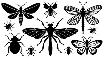 Obraz premium Vector Silhouette Animal Sets.