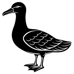 Albatross Silhouette Black Vector Design