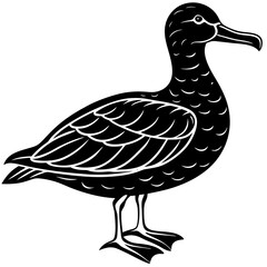Albatross Silhouette Black Vector Design