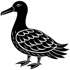 Albatross Silhouette Black Vector Design