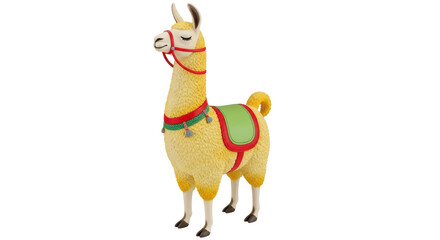 Isolated Llama Ornament