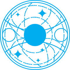 fantasy magic circle Create magic circles and cast spells.,Destiny of Stars and Adventure, Witches, wizards, and the magic realm. © oselote