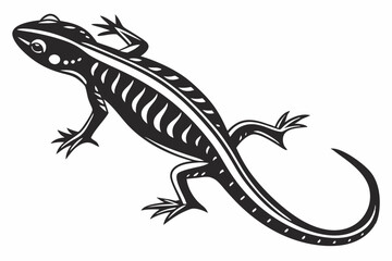 salamander sihouette black vector