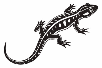 salamander sihouette black vector