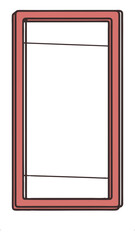 Framed Window: a simple yet captivating image of a red-framed window, capturing the essence of minimalist design. 