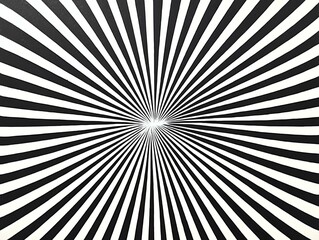 Obraz premium Abstract Black and White Radial Stripes Background
